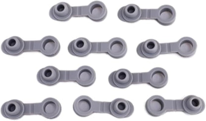 10Pcs Grey Universal Silicone Sealing Bottle Straw,Bar and Wine Tools,Hole Grommets Stopper Lids Straw Plug Replacement Tumber 20/30Oz Thermos Cup, Wine Stoppers,Wine Stoppers and Pourers