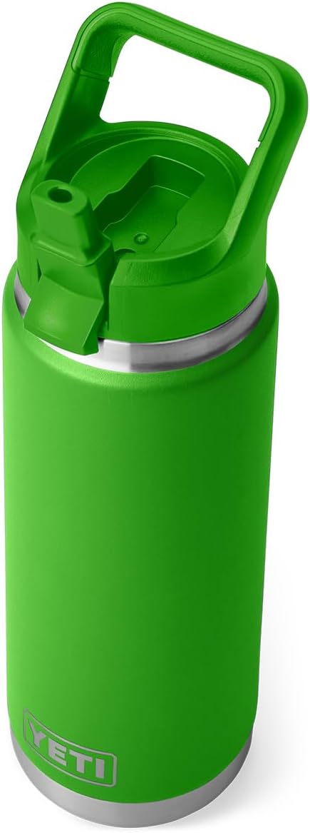 YETI Rambler 26 oz Bottle, Vacuum Insulated, Stainless Steel with Color Matching Straw Cap, Canopy Green