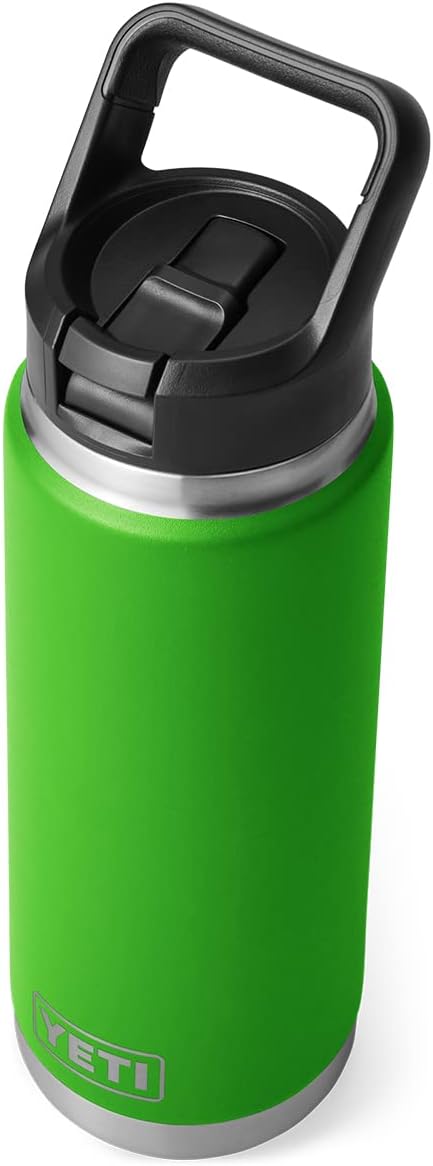 YETI Rambler 26 oz Bottle, Vacuum Insulated, Stainless Steel with Straw Cap, Canopy Green