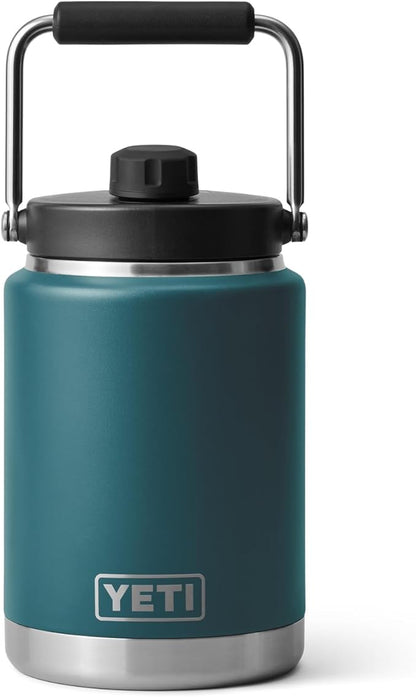 YETI Rambler Half Gallon Jug, Vacuum Insulated, Stainless Steel with MagCap, Agave Teal