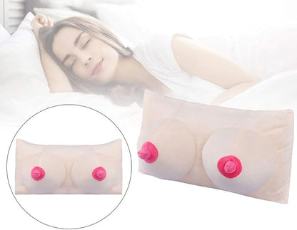 XGOPTS Boobs Breasts Pillow Cushion Creative 3D Feminist Boobs Pillow Soft Memory Foam Sleep Pillow Funny Chest Shaped Pillow Ergonomic Breast Cushion for Couples Home Decor for Valentine's Day