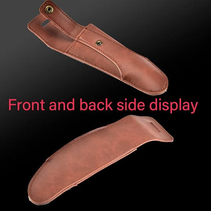 YIUMLMN 2Pcs Folding Pocket EDC Knife Case, Portable Pouch Knife Leather Holster with Snap Closure and Belt Loop, Accessory for Outdoor Climbing