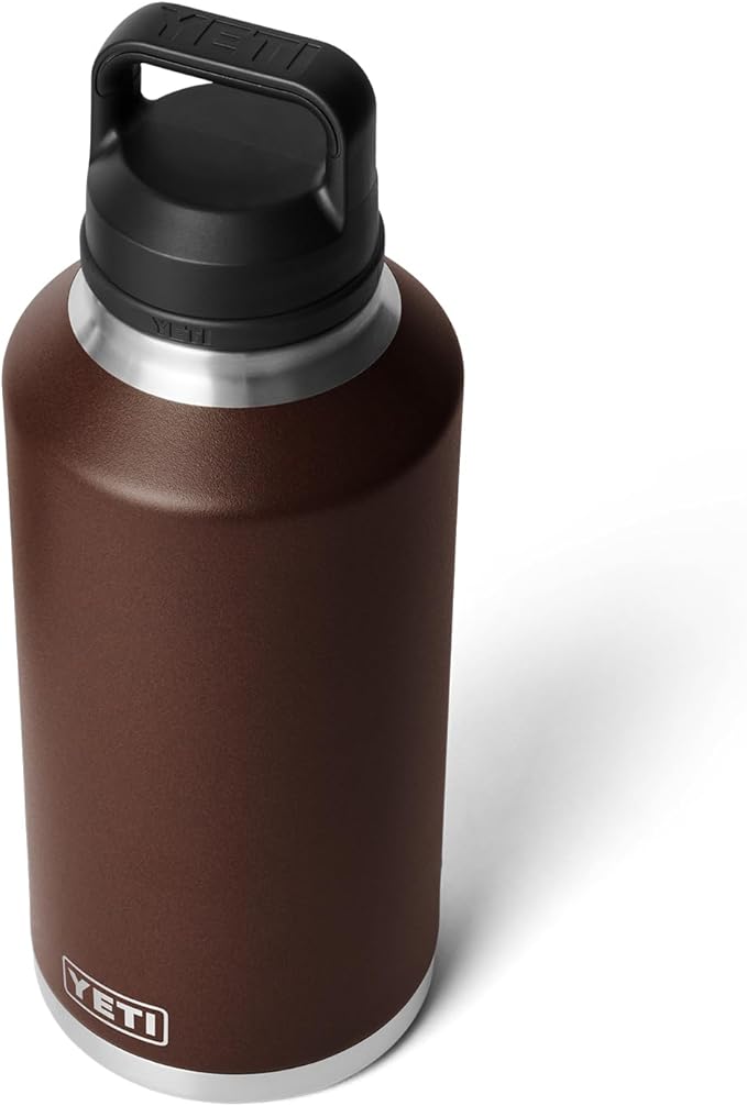 YETI Rambler 64 oz Bottle, Vacuum Insulated, Stainless Steel with Chug Cap, Wetlands Brown