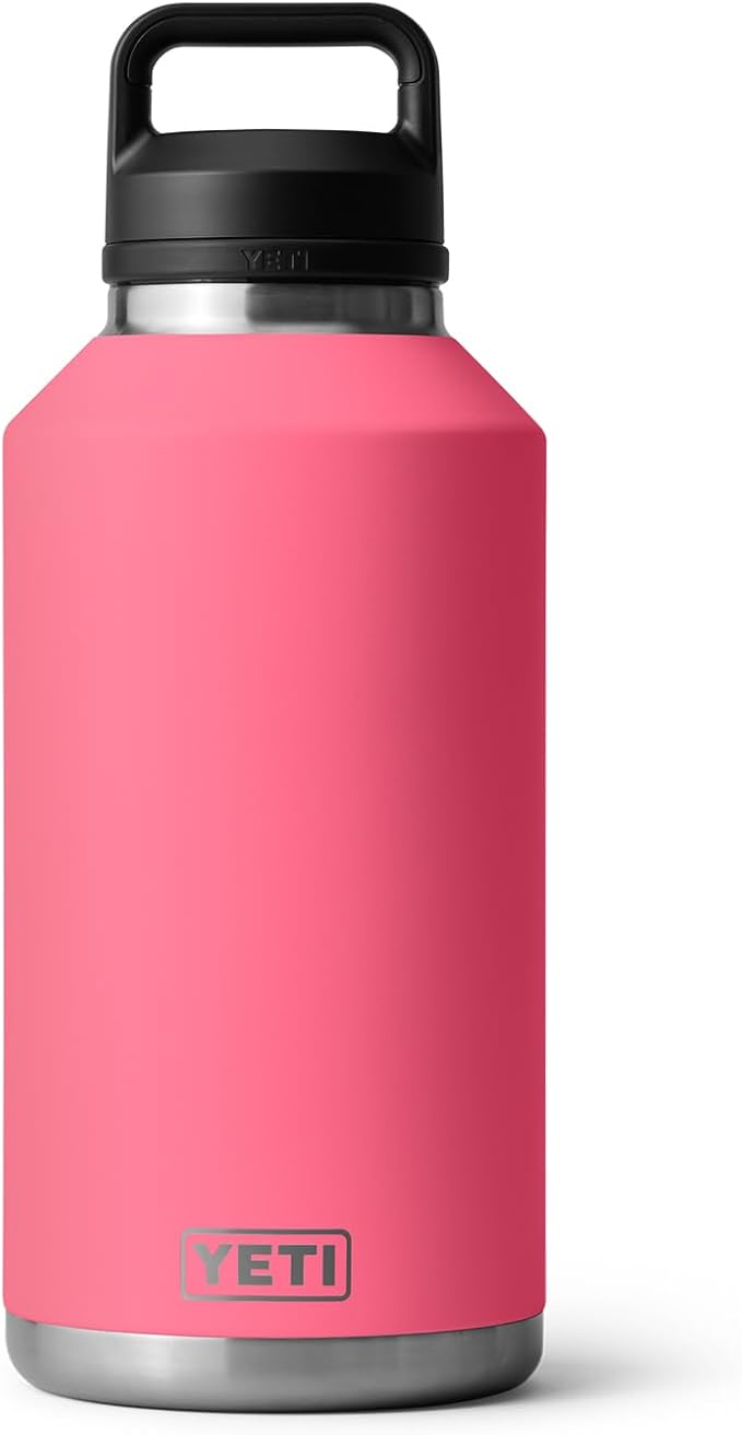 YETI Rambler 64 oz Bottle, Vacuum Insulated, Stainless Steel with Chug Cap, Tropical Pink