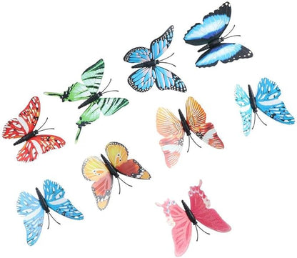 12Pcs Glow in The Dark Butterfly Wall Decals Stickers,Colorful Luminous Removable Butterfly Stickers DIY Art Crafts Decor for Kids Girls Bedroom Decor