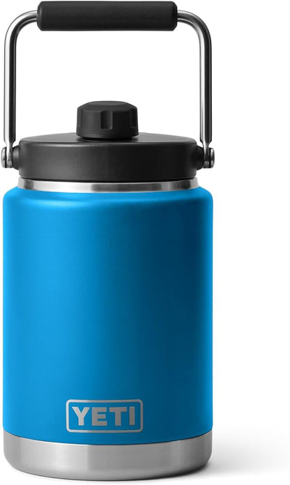 YETI Rambler Half Gallon Jug, Vacuum Insulated, Stainless Steel with MagCap, Big Wave Blue