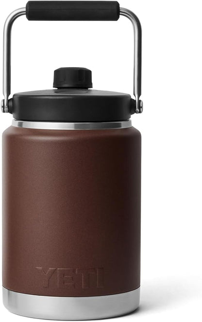 YETI Rambler Half Gallon Jug, Vacuum Insulated, Stainless Steel with MagCap, Wetlands Brown