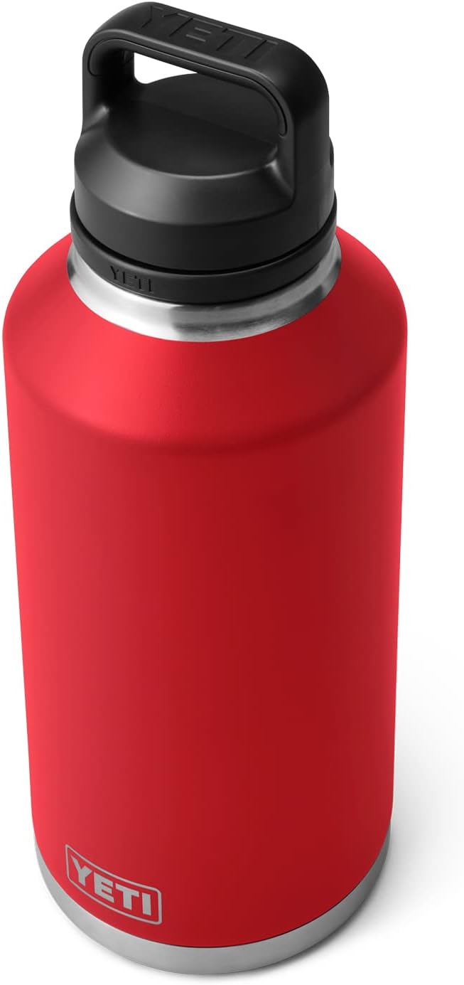 YETI Rambler 64 oz Bottle, Vacuum Insulated, Stainless Steel with Chug Cap, Rescue Red