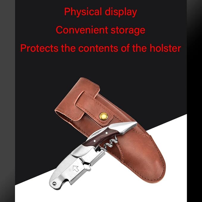 YIUMLMN 2Pcs Folding Pocket EDC Knife Case, Portable Pouch Knife Leather Holster with Snap Closure and Belt Loop, Accessory for Outdoor Climbing