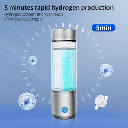 SASCA Portable Best Hydrogen Water Bottle Generator Machine With Advanced SPE/PEM Technology, Capacity 300 mL With 3000 PPb Alkaline Water Bottle For Home, Office, Travel, Daily Drinking and Gifts