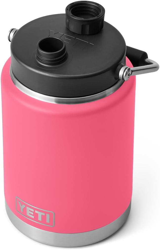 YETI Rambler Half Gallon Jug, Vacuum Insulated, Stainless Steel with MagCap, Tropical Pink