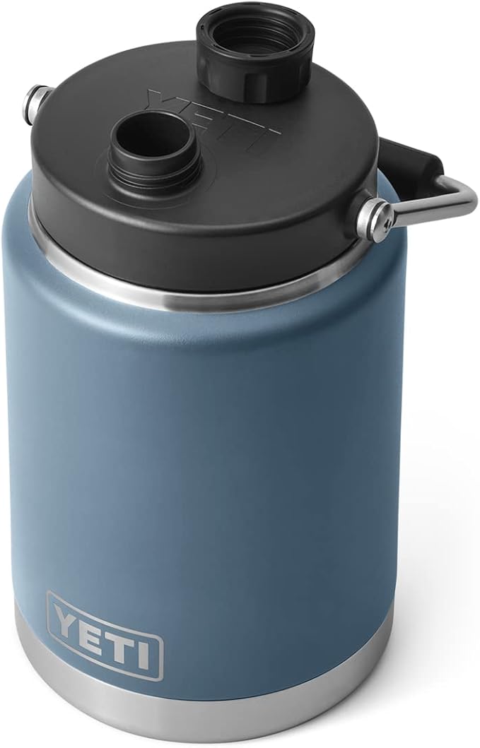 YETI Rambler Half Gallon Jug, Vacuum Insulated, Stainless Steel with MagCap, Nordic Blue