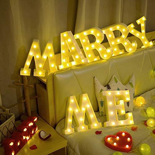 Creation Core 8.7" Tall Large LED LOVE Marquee Signs Battery Operated Warm White Light Up Letters for Home Bedroom Wedding Table Wall Decor, LOVE