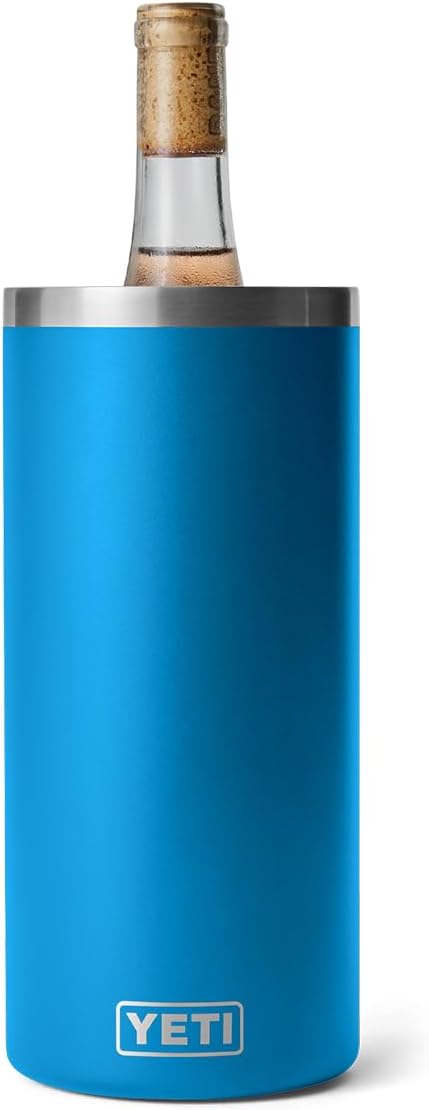 YETI Rambler Wine Chiller, Fits Most Wine Bottles, Big Wave Blue