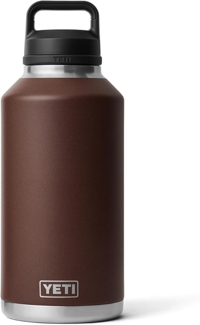 YETI Rambler 64 oz Bottle, Vacuum Insulated, Stainless Steel with Chug Cap, Wetlands Brown