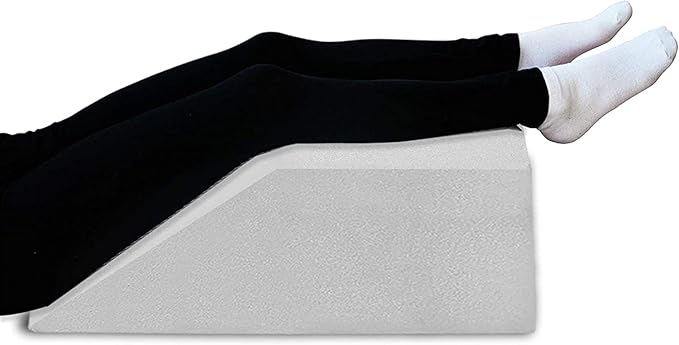 Zutan 21-Inch Bed Wedge Pillow Foam Incline for Neck Pain, Headaches, Multi-Purpose, Comfortable, Legs and Back Support for Acid Reflux, Increases Blood Flow, Promotes Breathing, White