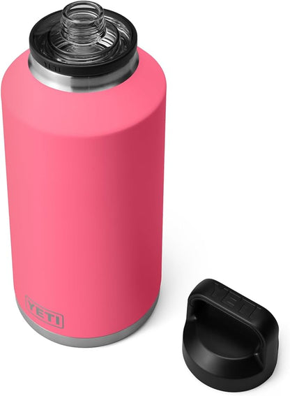 YETI Rambler 64 oz Bottle, Vacuum Insulated, Stainless Steel with Chug Cap, Tropical Pink