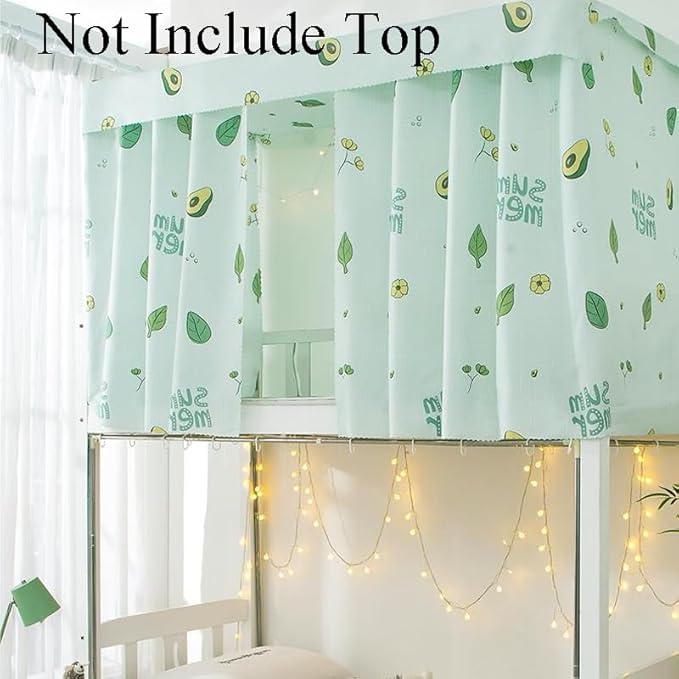 PENINSULA LOVE Bottom Bunk Bed Curtains Breathable Bed Blackout Canopy Single Bed Privacy Curtain Dorm Home Dust-Proof Shading Drapes Underbed Loft Bed Tent Curtains with Rope and Loop