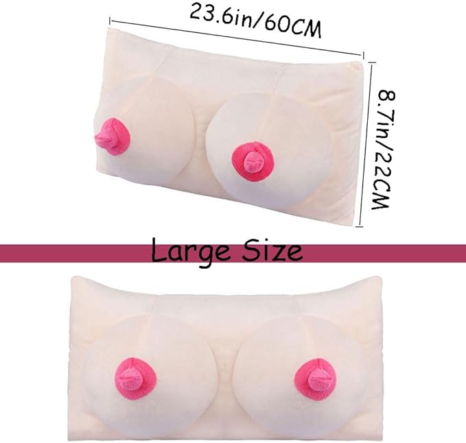 XGOPTS Boobs Breasts Pillow Cushion Creative 3D Feminist Boobs Pillow Soft Memory Foam Sleep Pillow Funny Chest Shaped Pillow Ergonomic Breast Cushion for Couples Home Decor for Valentine's Day