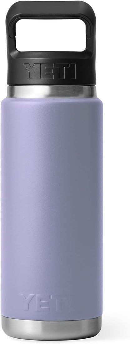 YETI Rambler 26 oz Bottle, Vacuum Insulated, Stainless Steel with Straw Cap, Cosmic Lilac