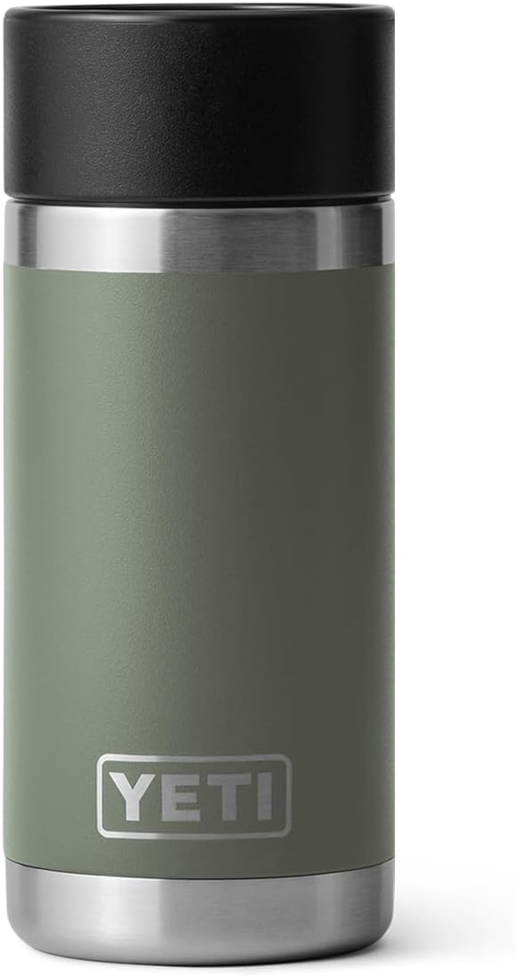 YETI Rambler 12 oz Bottle, Stainless Steel, Vacuum Insulated, with Hot Shot Cap