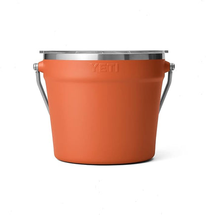 YETI Rambler Beverage Bucket, Double-Wall Vacuum Insulated Ice Bucket with Lid, High Desert Clay