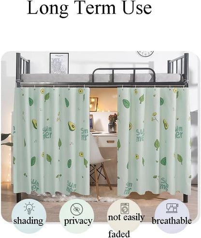 PENINSULA LOVE Bottom Bunk Bed Curtains Breathable Bed Blackout Canopy Single Bed Privacy Curtain Dorm Home Dust-Proof Shading Drapes Underbed Loft Bed Tent Curtains with Rope and Loop