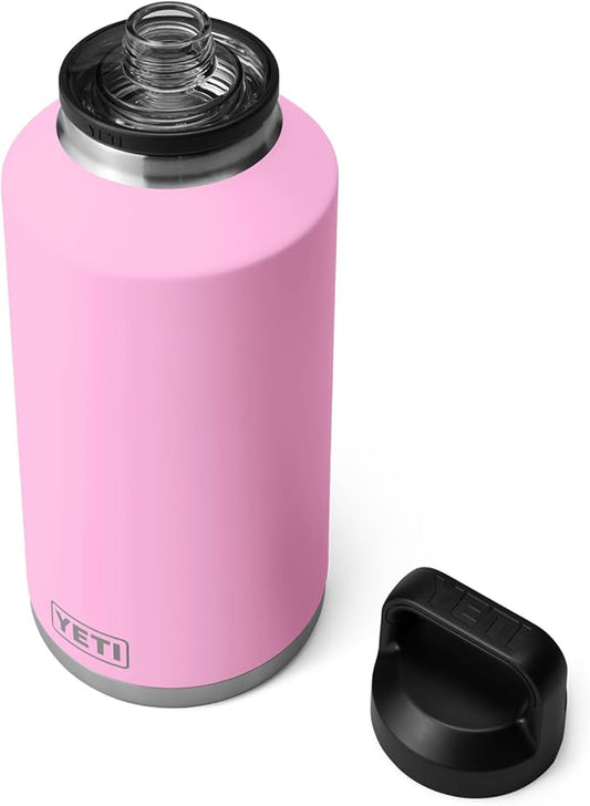 YETI Rambler 64 oz Bottle, Vacuum Insulated, Stainless Steel with Chug Cap, Power Pink