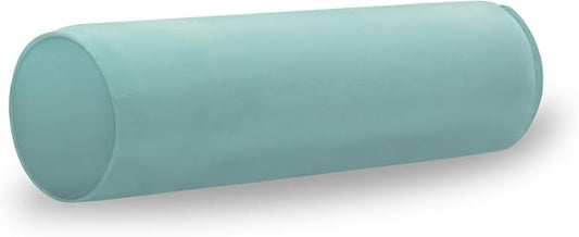 Round Cervical Roll Cylinder Bolster Pillow, 4" x 17" Orthopedic Cervical Roll Memory Foam Ergonomically Pillow forBed， Car, Office and Home Use，with Washable Cover (Light Green)