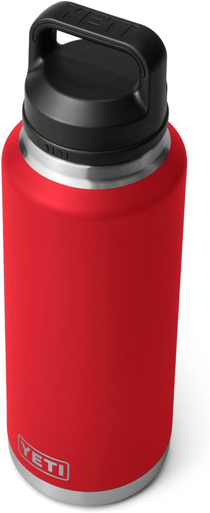 YETI Rambler 46 oz Bottle, Vacuum Insulated, Stainless Steel with Chug Cap, Rescue Red