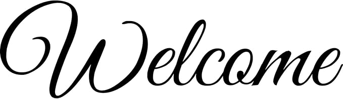 Welcome Sticker for Home Front Door Vinyl Decal Sticker 15.7" x 5.1" Black