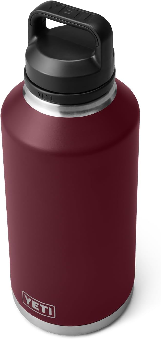 YETI Rambler 64 oz Bottle, Vacuum Insulated, Stainless Steel with Chug Cap, Wild Vine Red