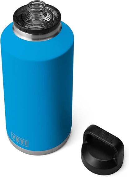 YETI Rambler 64 oz Bottle, Vacuum Insulated, Stainless Steel with Chug Cap, Big Wave Blue