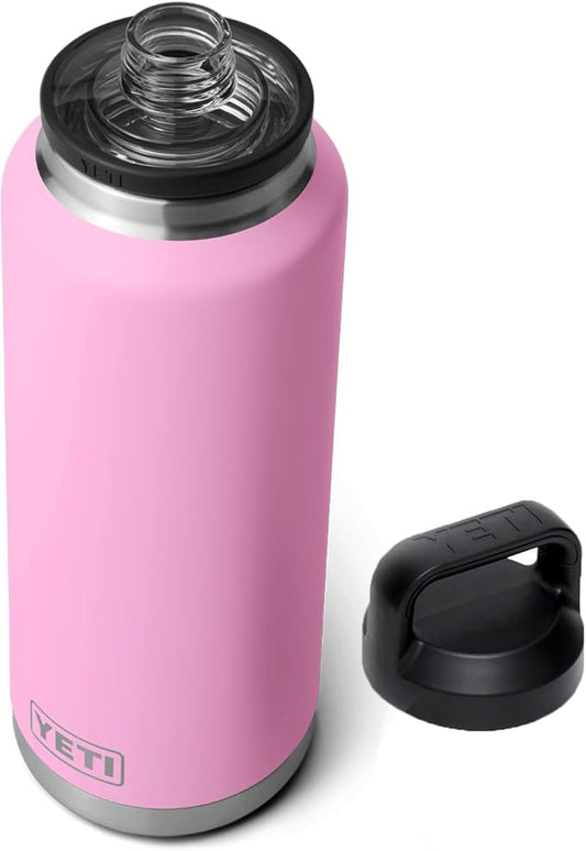 YETI Rambler 46 oz Bottle, Vacuum Insulated, Stainless Steel with Chug Cap, Power Pink