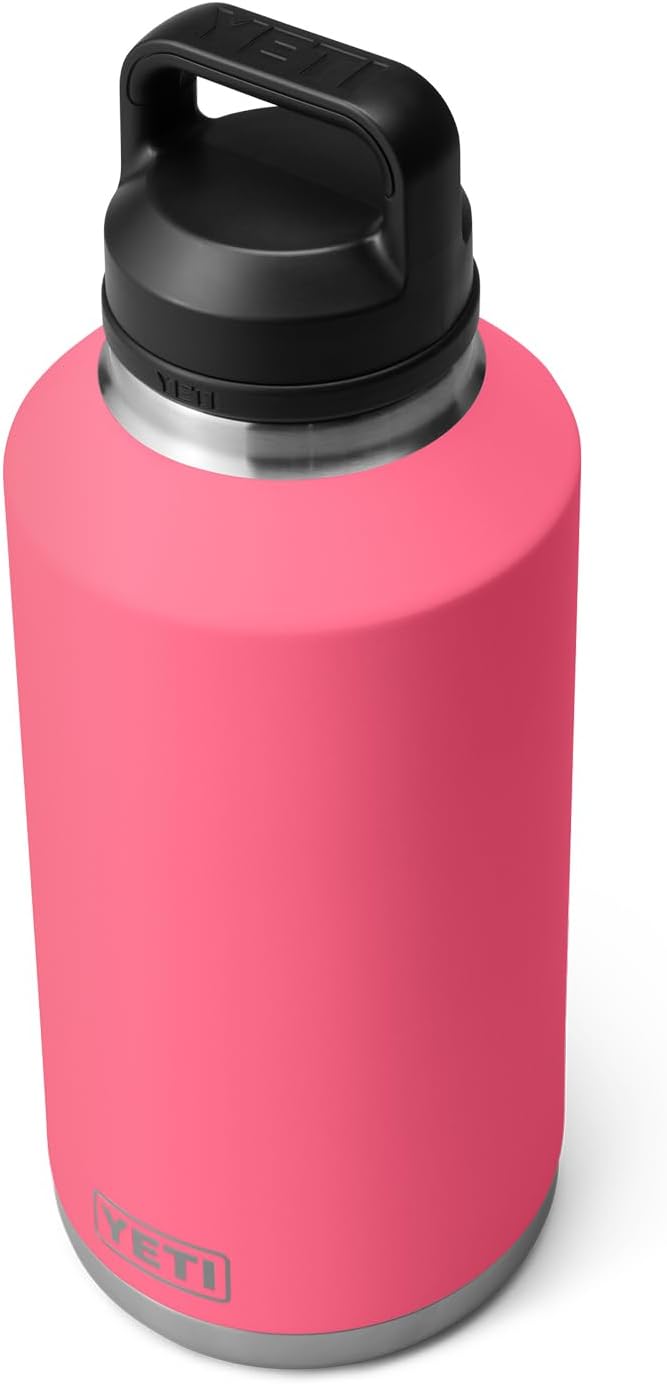 YETI Rambler 64 oz Bottle, Vacuum Insulated, Stainless Steel with Chug Cap, Tropical Pink