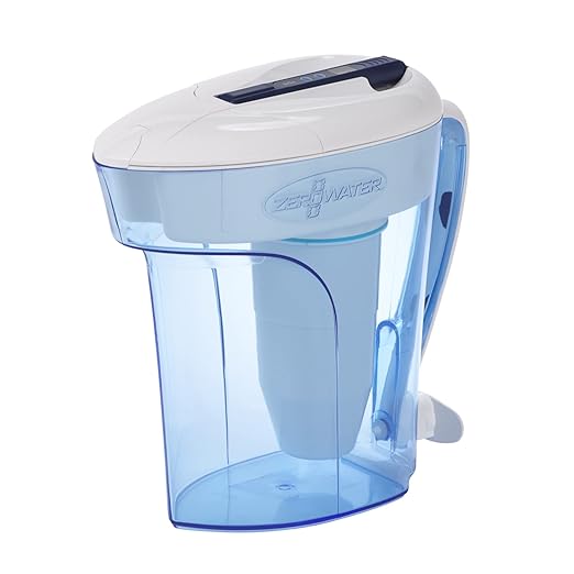 ZeroWater 52-Cup Ready-Read 5-Stage Water Filter Dispenser with Instant Read Out & 12-Cup Ready-Pour 5-Stage Water Filter Pitcher 0 TDS for Improved Tap Water Taste