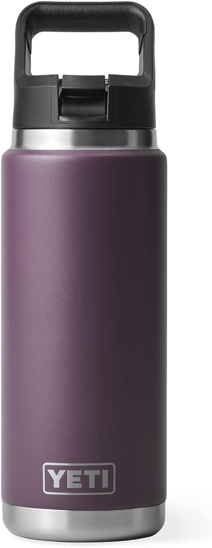 YETI Rambler 26 oz Bottle, Vacuum Insulated, Stainless Steel with Straw Cap, Nordic Purple