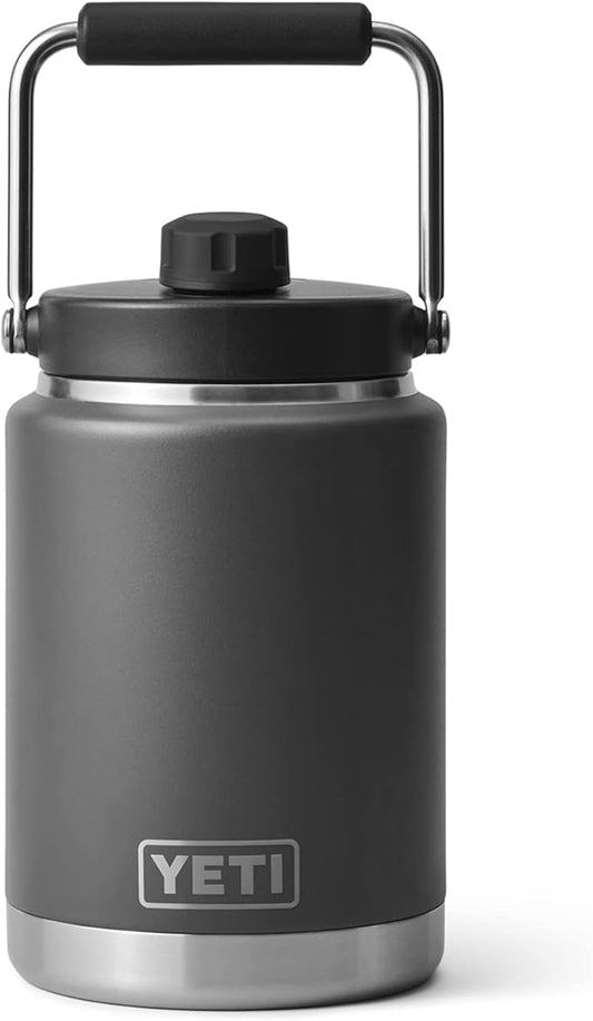 YETI Rambler Half Gallon Jug, Vacuum Insulated, Stainless Steel with MagCap, Charcoal