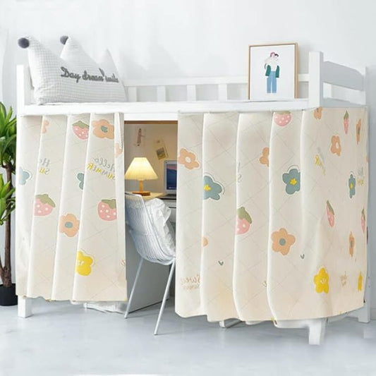 PENINSULA LOVE Bottom Bunk Bed Curtains Breathable Bed Blackout Canopy Single Bed Privacy Curtain Dorm Home Dust-Proof Shading Drapes Underbed Loft Bed Tent Curtains with Rope and Loop