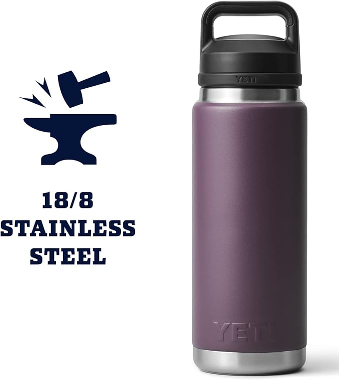 YETI Rambler 26 oz Bottle, Vacuum Insulated, Stainless Steel with Chug Cap