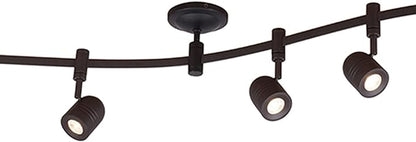 Catalina Lighting 96" 6-Light Integrated LED Flex Track Spotlight Ceiling Light, Oil Rubbed Bronze, for Kitchen, Living Room, Home Lighting