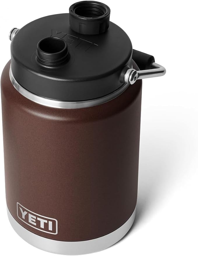 YETI Rambler Half Gallon Jug, Vacuum Insulated, Stainless Steel with MagCap, Wetlands Brown