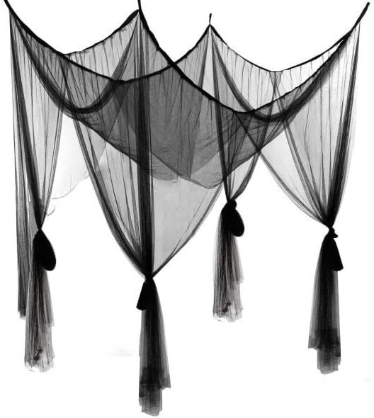 Minimalist Four Corner Mosquito Net Post Bed Curtain Canopy Hanging Kit Romantic Home Bedroom Decoration Princess Curtains for Tent Kids Rooms Baby Bassinet Outdoor Court Landing Garden Camping