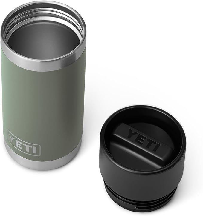 YETI Rambler 12 oz Bottle, Stainless Steel, Vacuum Insulated, with Hot Shot Cap