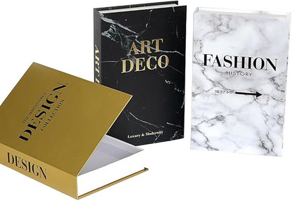 Neutral Home Books Decor Display for Living Room and Office Fashion Decorative Book，Hardcover Fake Decorative Books for Coffee Tables and Shelves(gold)