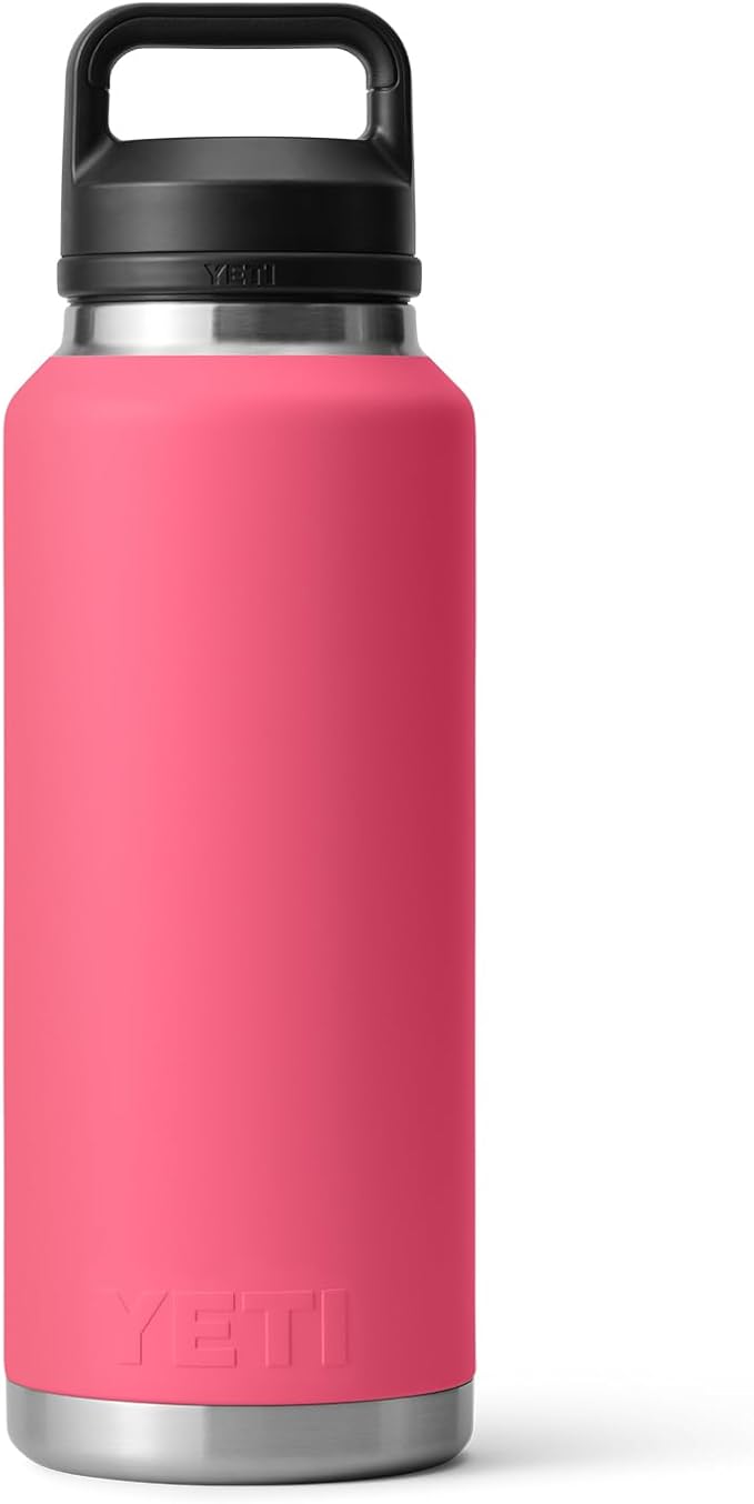 YETI Rambler 46 oz Bottle, Vacuum Insulated, Stainless Steel with Chug Cap, Tropical Pink