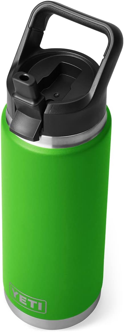 YETI Rambler 26 oz Bottle, Vacuum Insulated, Stainless Steel with Straw Cap, Canopy Green