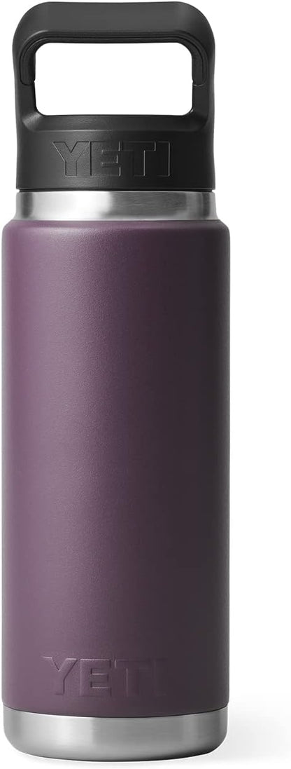 YETI Rambler 26 oz Bottle, Vacuum Insulated, Stainless Steel with Straw Cap, Nordic Purple