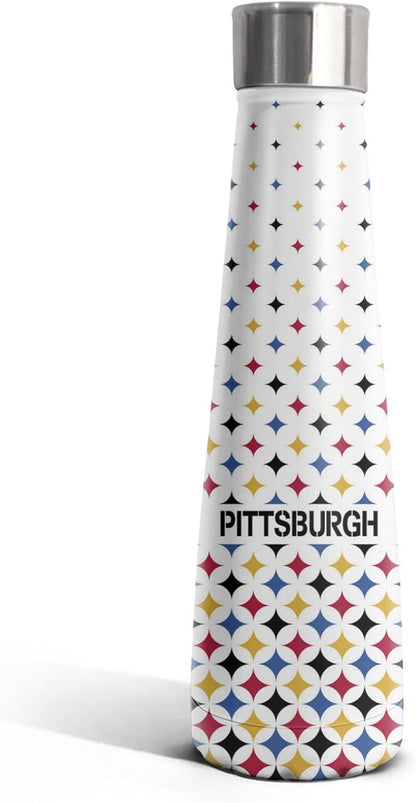 16oz Pittsburgh New Cola Bottle Insulated Water Bottle Stainless Steel Thermos Cup, Reusable Water Bottles Leak Proof Metal Sports Water Bottle