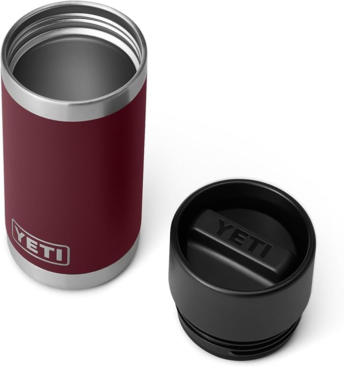 YETI Rambler 12 oz Bottle, Stainless Steel, Vacuum Insulated, with Hot Shot Cap